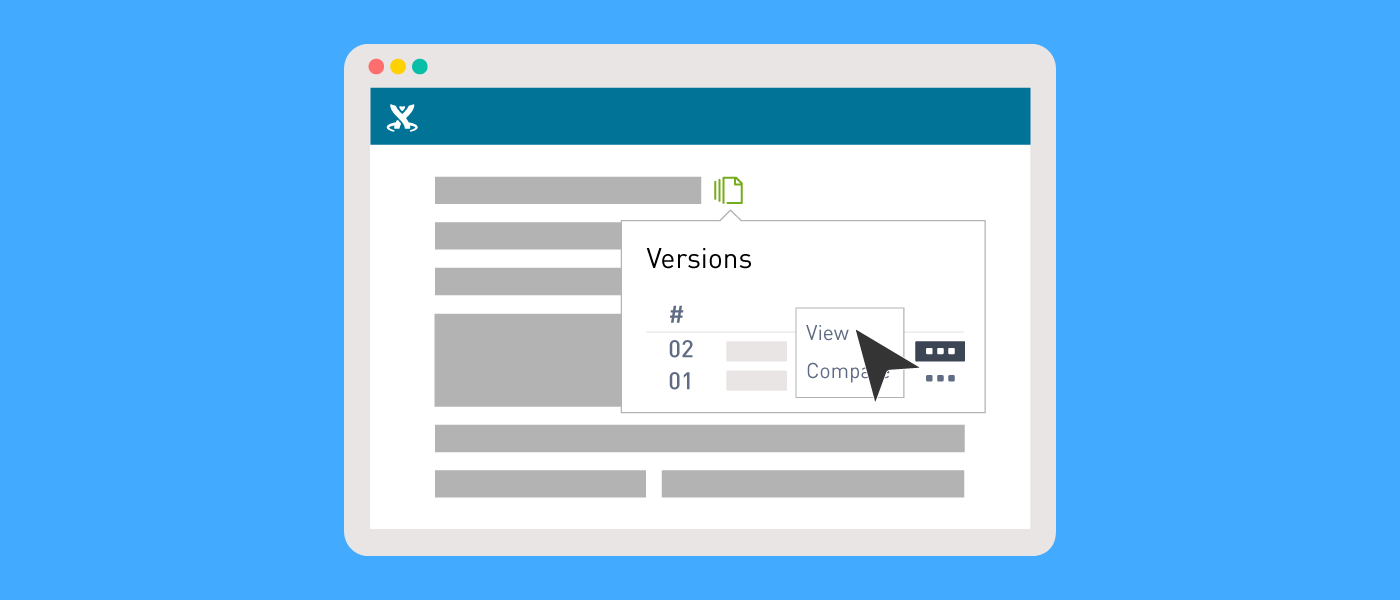 Quick and easy access to Scroll Document Versions' functions