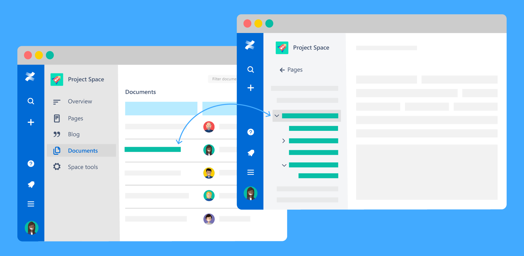 scroll documents docs management Confluence documents index