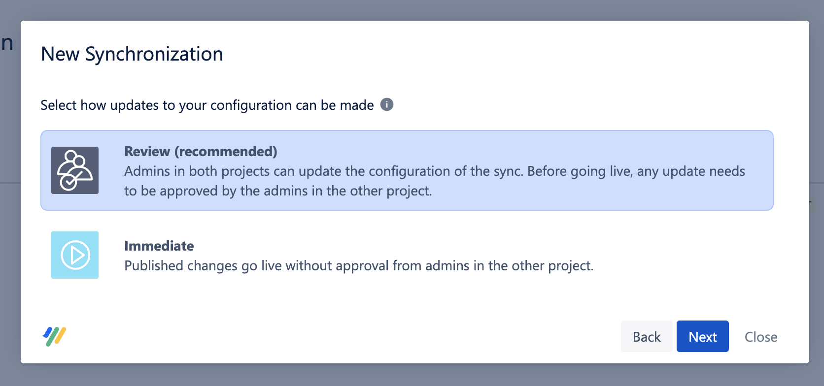 Review configuration mode in Backbone Issue Sync for greater data control