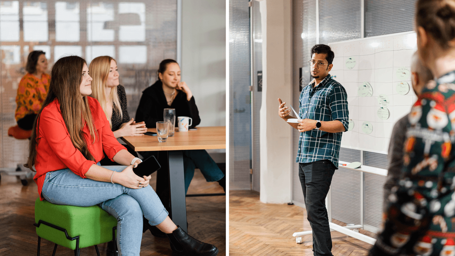 People discussing during a bar camp session