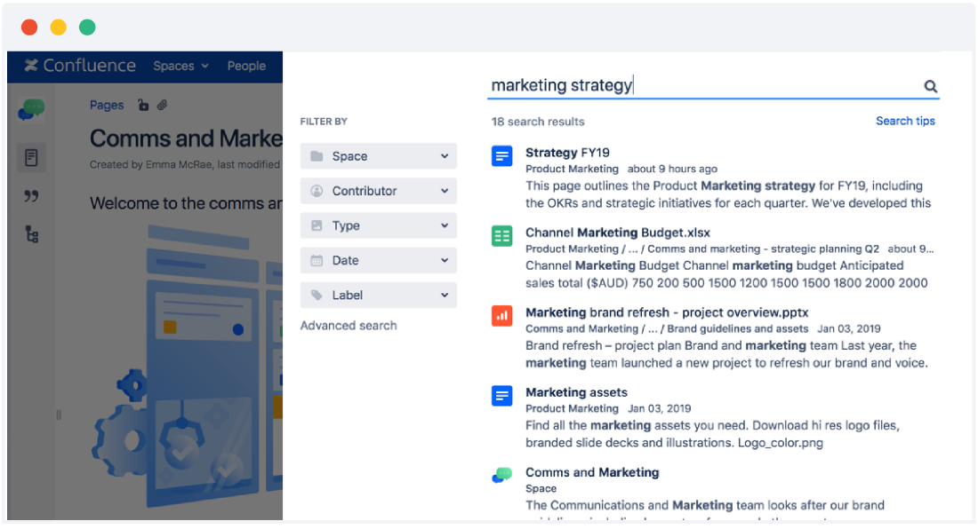 Confluence Search Functionality