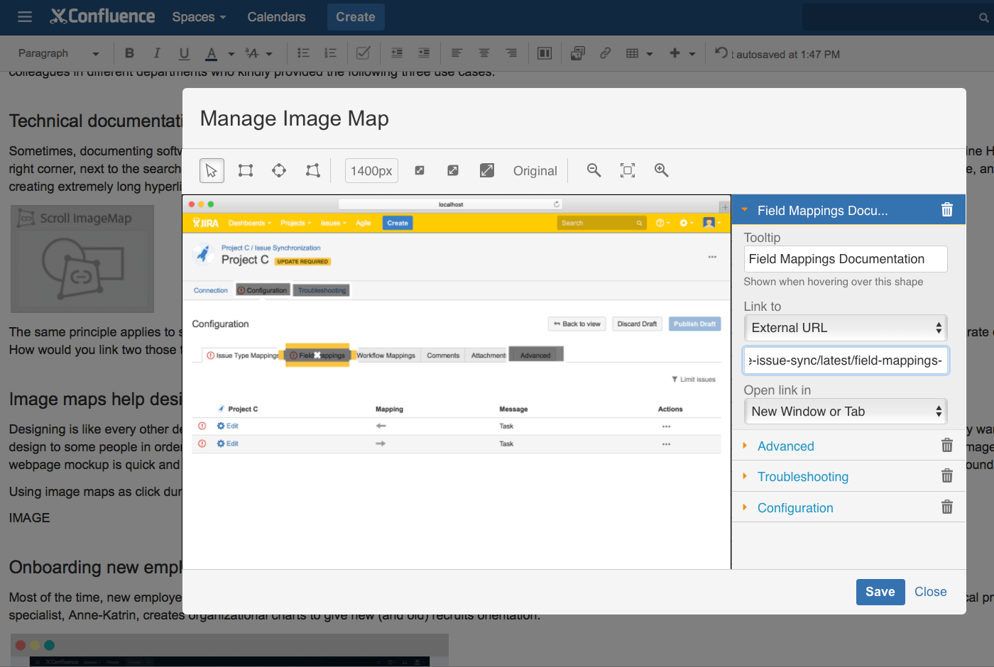 Using image maps to enhance technical documentation