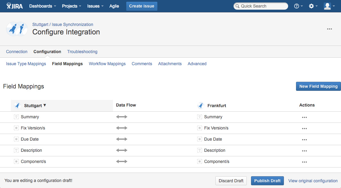 Backbone - Issue Sync for JIRA: Field Mapping Configuration Sneak Peek