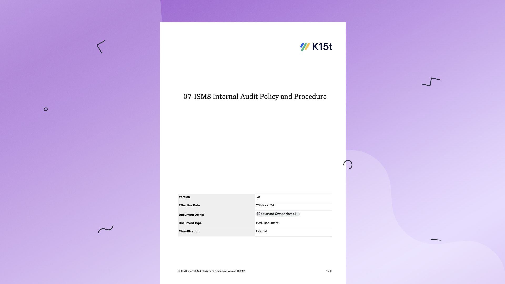 ISO 27001 Policy Template Thumbnail image