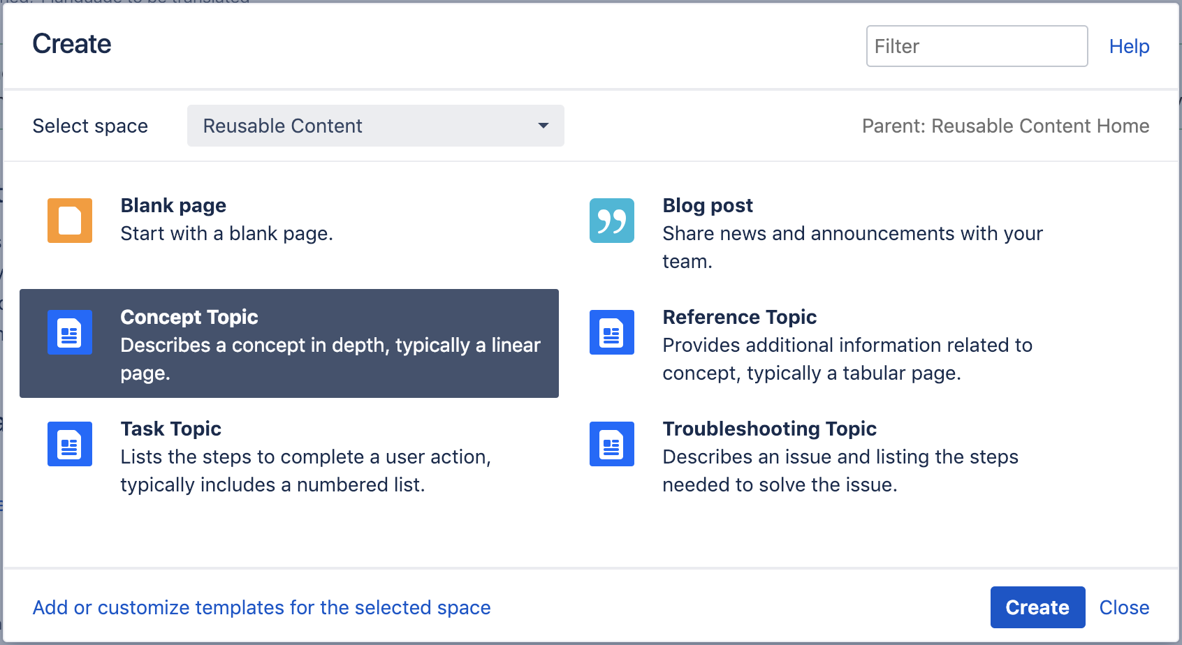 Define Topic Types with Templates header image